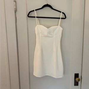 Elegant White Spaghetti Strap Dress